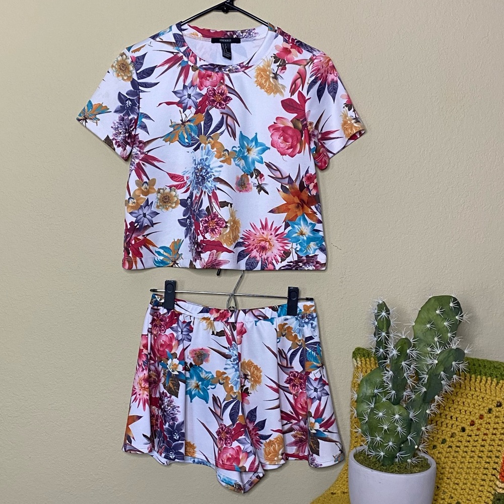 Forever 21 Two Piece Matching Floral Set
